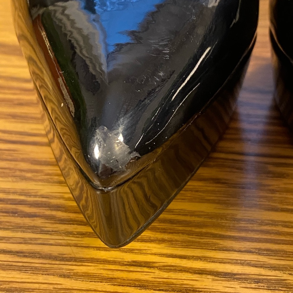 Madden Girl Shiny Black Stiletto Lidia Heels - Picture 4 of 7